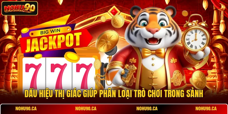 Dấu hiệu thị giác giúp phân loại trò chơi trong sảnh